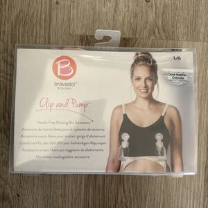 Bravado Designs Womens Pumping Bra Hands Free Clip and Pump Large Pink Sz 40-42